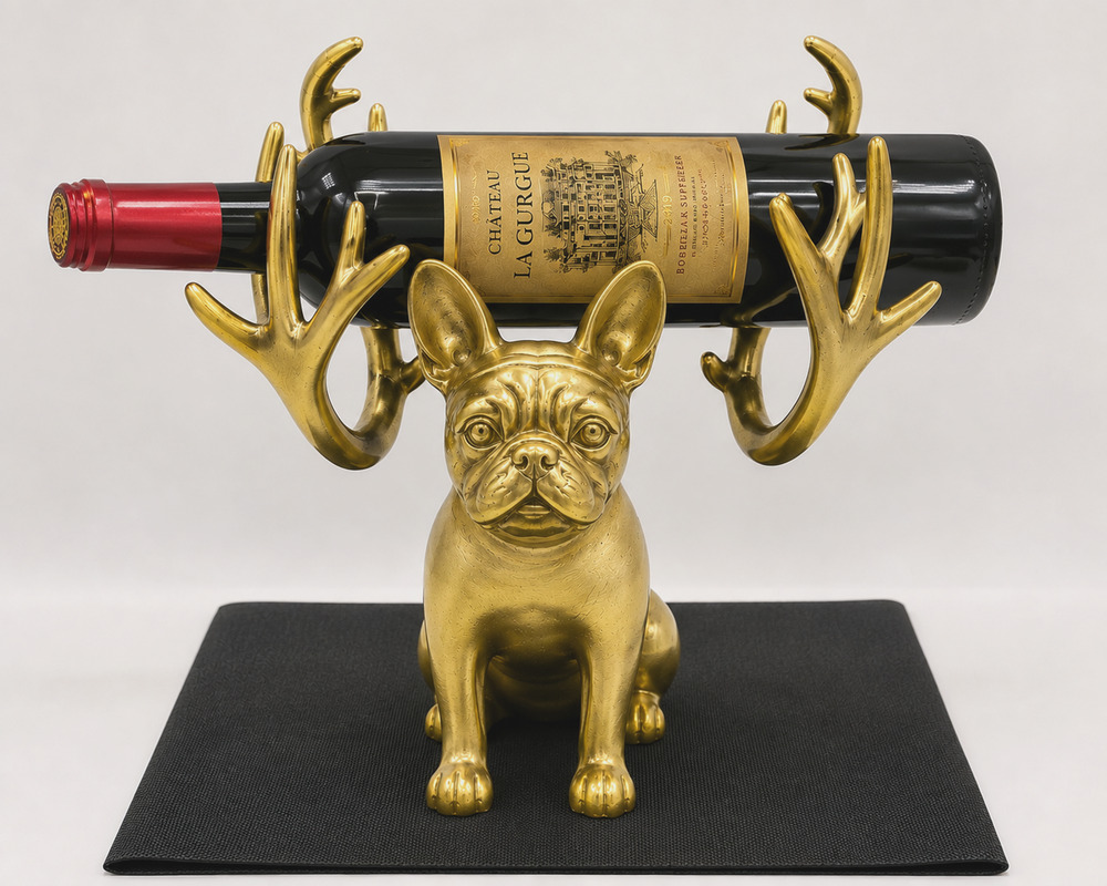 rare decor Gold Antler Wine Bottle Holder Resin Bar